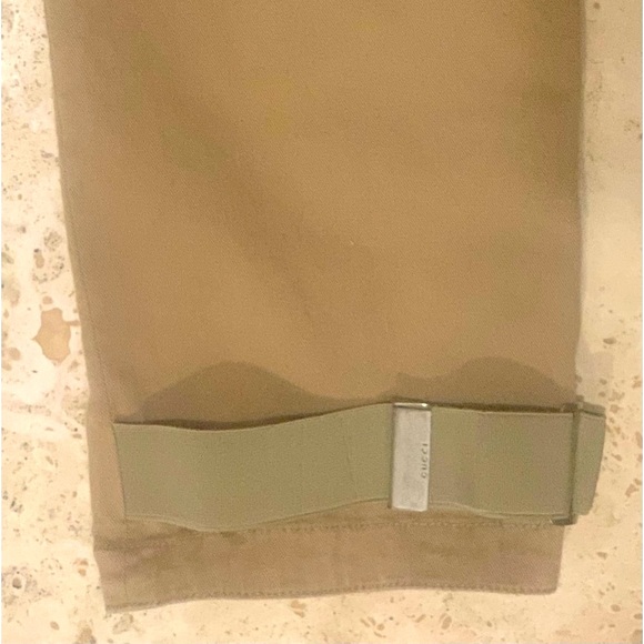 GUCCI Tan Slim Fit Button Fly Adjustable Elastic Ankles Riding Pants IT46 US 30 - Picture 6 of 8